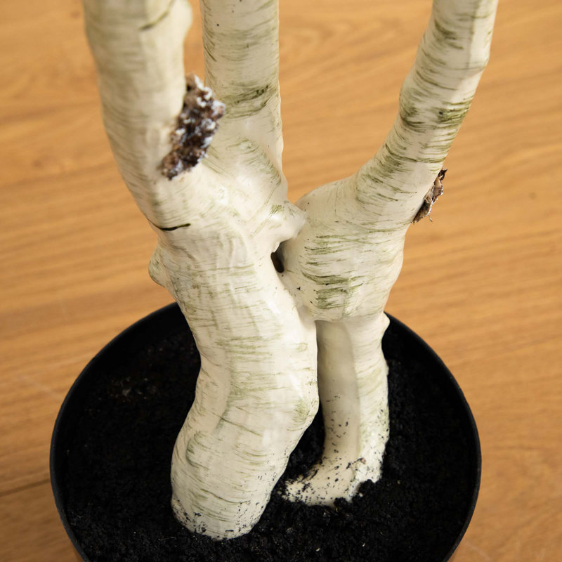 72'' Faux Birch Tree in Pot Liner
