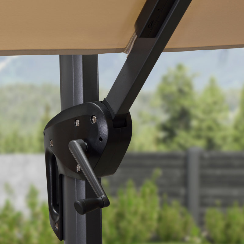 3m Square Cantilever Parasol, Beige