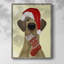 Christmas Drooly Christmas Dane, reproduction encadrée - bois massif-642383845