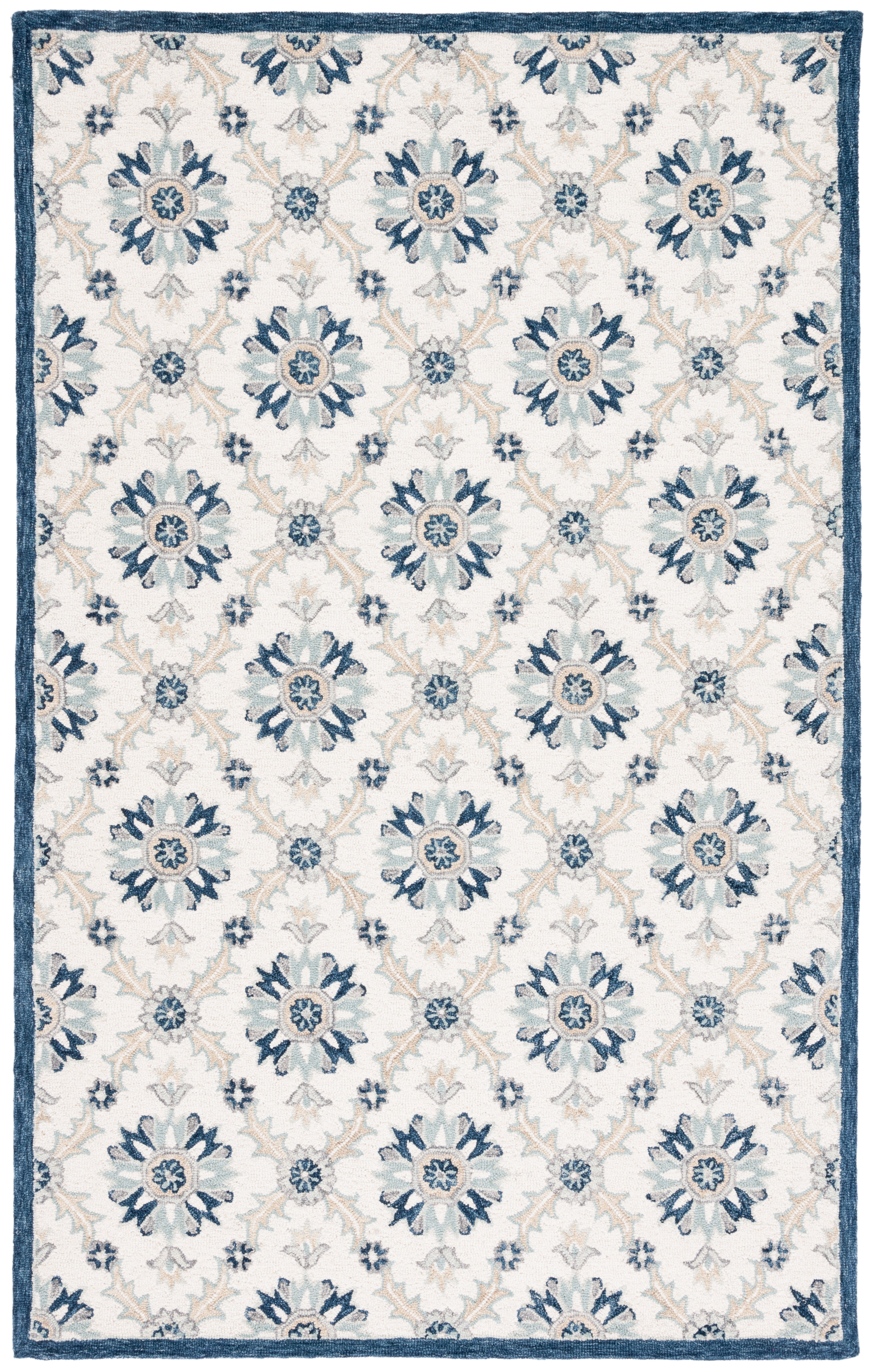 Martha Stewart Rugs Martha Stewart Hand Tufted Wool/Cotton Floral Rug in Blue/Gray & Reviews | Wayfair