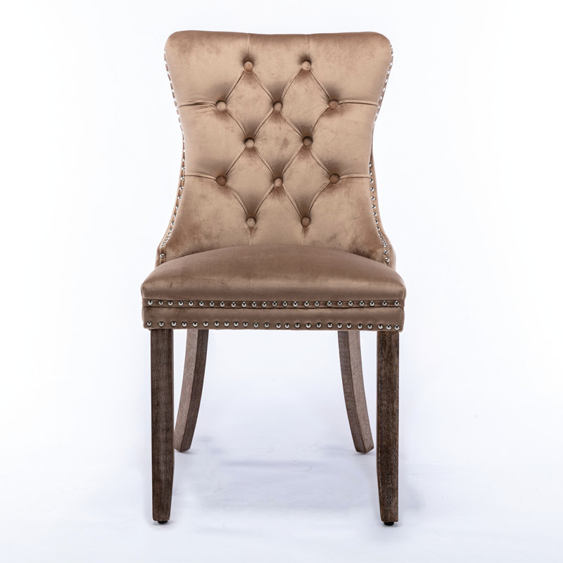 Paire de fauteuils rembourrés Modern, Kaki
