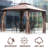 Large Garden Steel Patio Gazebo 9'9.4'' W x 9'9.4'' D x 9' H, Outdoor Canopy Shelter for Garden, Backyard, Events and Patio Shade Protection