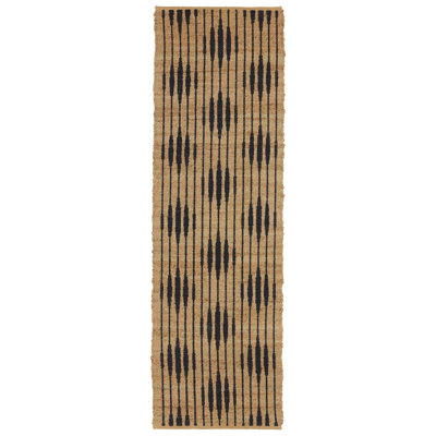 Atolia Handmade Trellis Natural/ Navy Area Rug (9'X12')