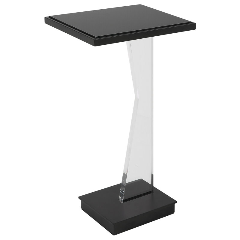 Angle Glass End Table