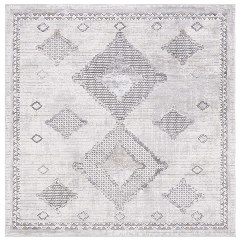 Avrumi Eternal Performance Geometric Rug, Square 6'7"
