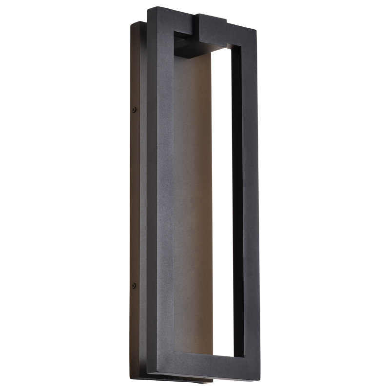 Applique murale d'extérieur à DEL Crew - Finition noir sable, 40 W, H 19,13 po x l 7 po x P 3,88 po