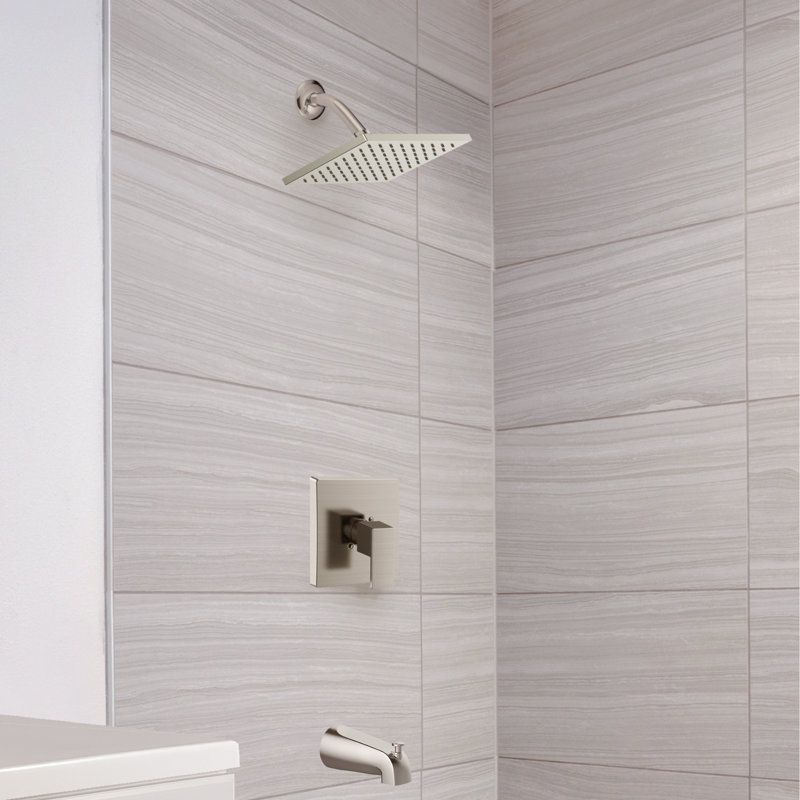 Karsen II Shower Faucet with Rough-in Valve, Satin Nickel