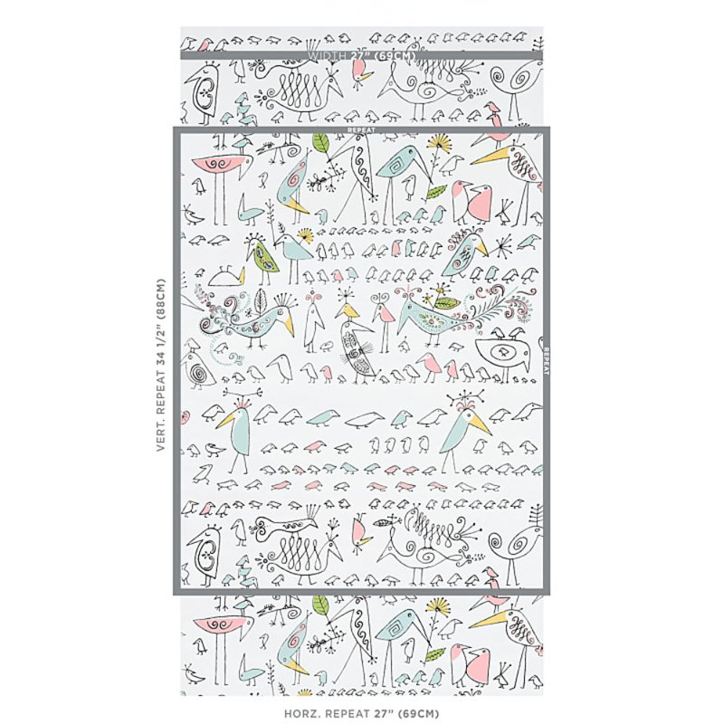Aviary Wallpaper, Multi
