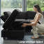 Pièce de module de tabouret avec repose-pieds de rangement pour canapé modulaire de 26,4 po de largeur nairoby-1585337849
