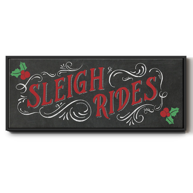 Sleigh Rides- Framed Canvas, 8" H x 20" W