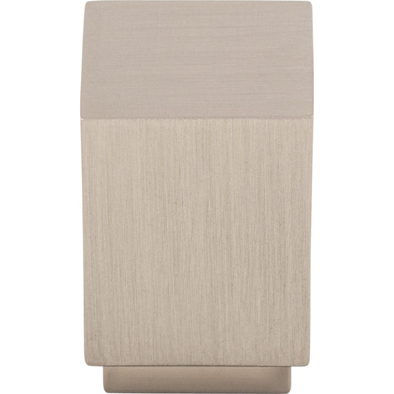 Linear 3/4" Length Square Knob, Brushed Satin Nickel