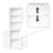 RiverRidge Monroe Tall Corner Bathroom Cabinet Storage Organizer with Doors and an Adjustable Shelf - White