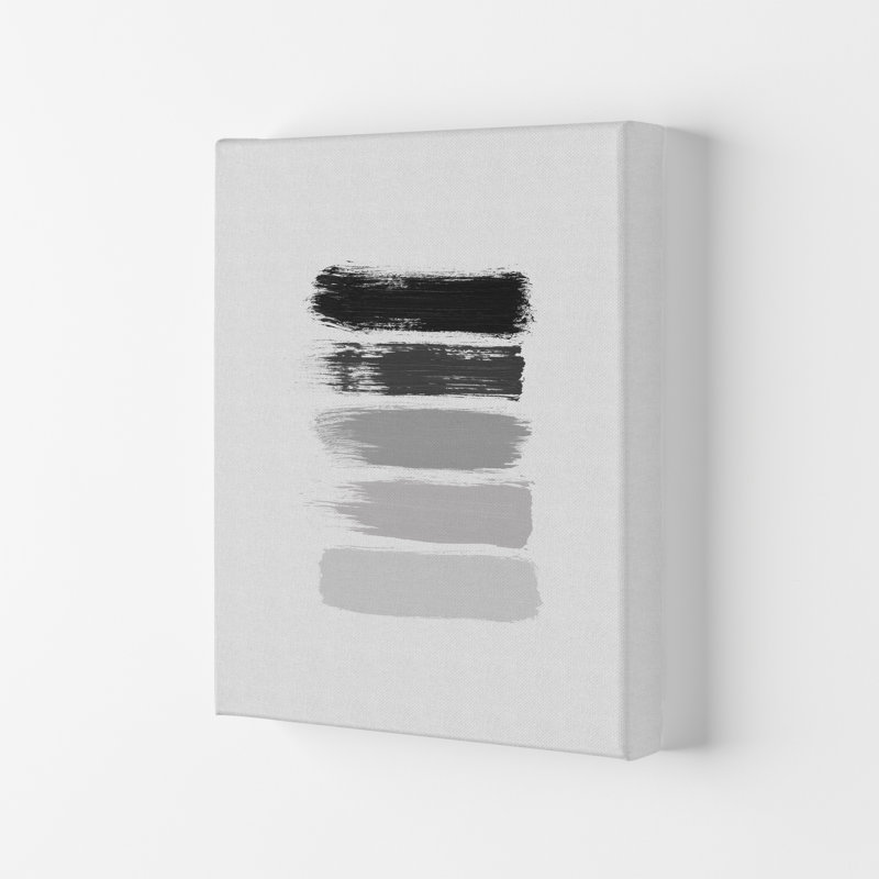 Black And White Stripes - Print, 29.7cm H x 21cm W x 4cm D, Wrapped Canvas