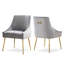 Chaise d'appoint rembourrée en velours avec pieds dorés -903341577