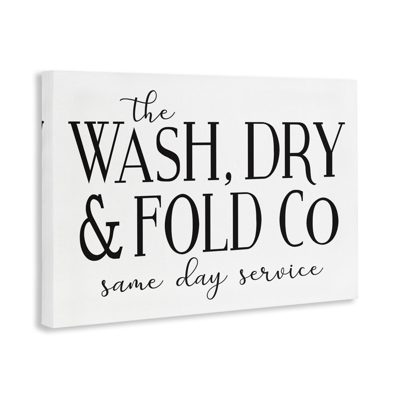 Same Day Service Laundry Canvas Wall Art by Lettered and Lined, 16" H x 24" W