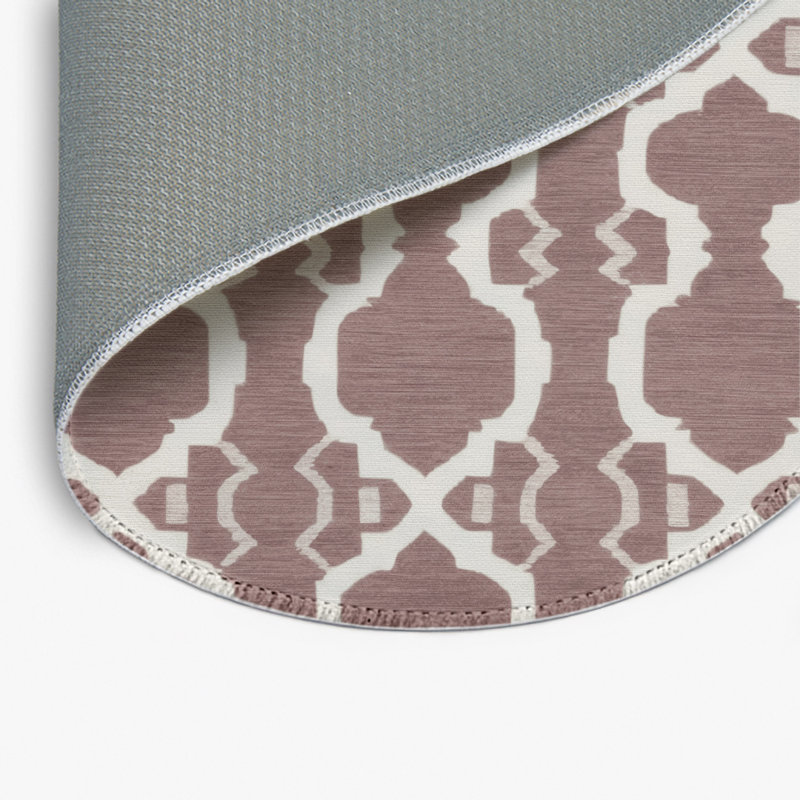 Tapis brun intérieur et extérieur Trellis, Rond 5 pi