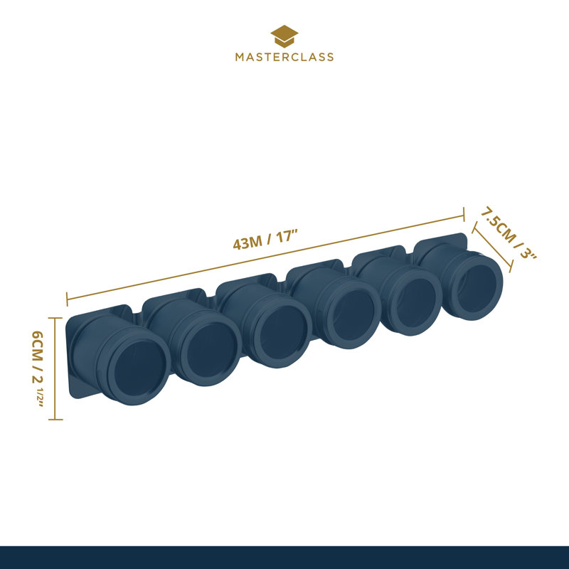MasterClass 6 Jar Magnetic Spice Rack