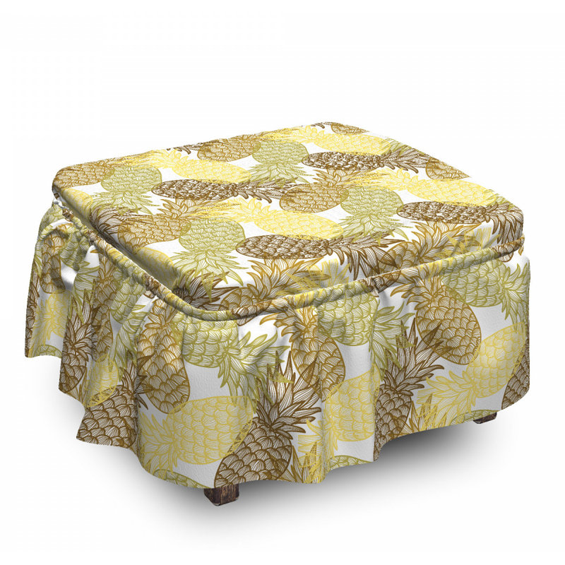 Box Cushion Ottoman Slipcover