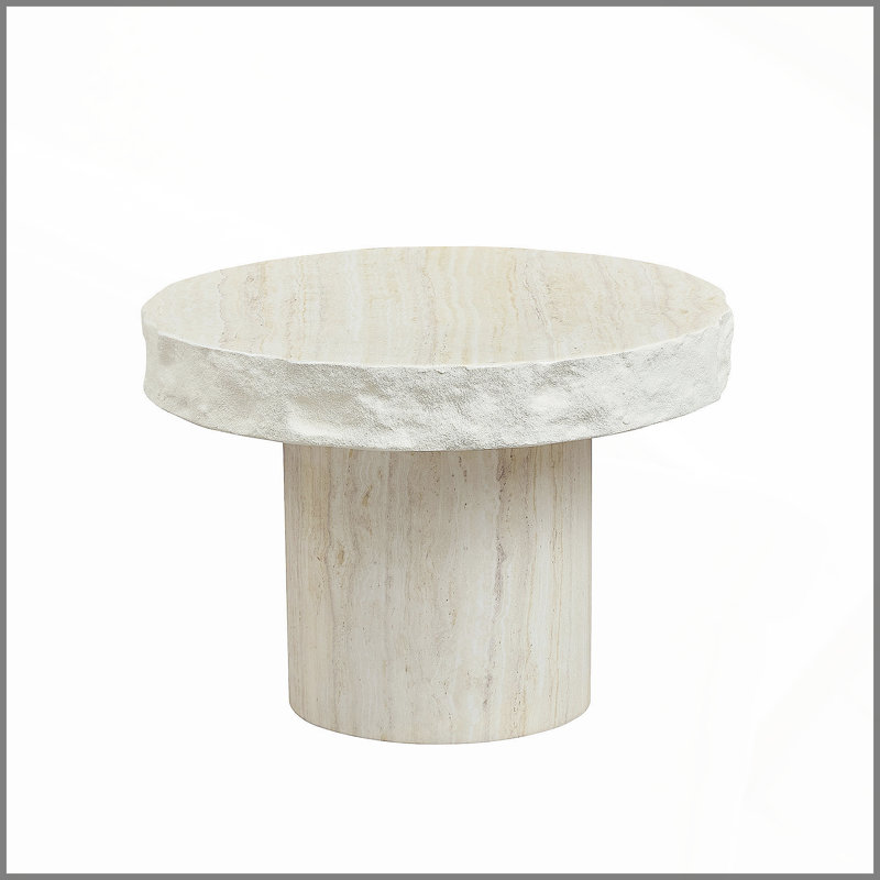Table basse ronde en fibre de verre