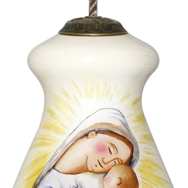 Ornement en forme de fleur mère Mère avec bébé