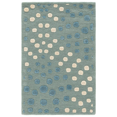 Tapis abstrait en laine et viscose touffeté à la main Candelo