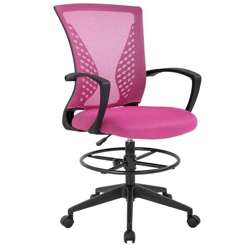 Drafting Chair, Pink