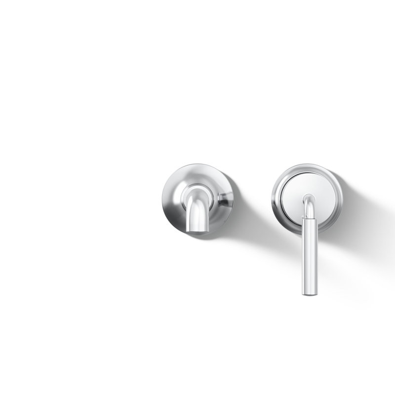 Tone Wall-Mount Single-Handle Bathroom Sink Faucet, Polished Chrome