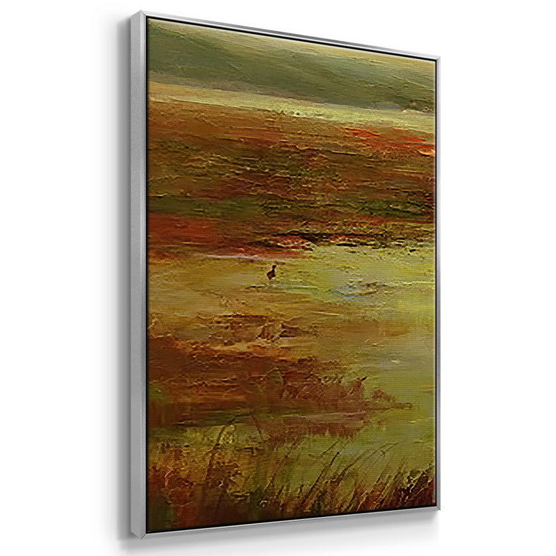 Coastal Views V - Toile encadrée multi-pièces, H 36 po x l 75 po, Encadrement argenté