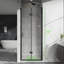 32 à 33,2 po X P 72 po H Porte de douche pivotante bi-pliante sans cadre avec verre transparent-117229223