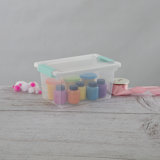 Sterilite Medium Clip Box, Stackable Small Storage Latch Lid Bin, Container Organizes Office, Crafts