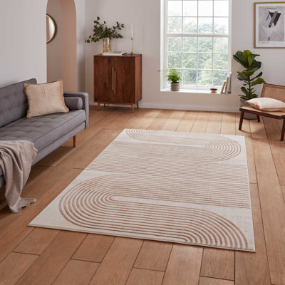 Apollo Modern Swirl Metallic Rug Bronze/Grey
