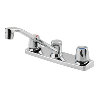 Robinet de cuisine à poignée double avec jet latéral Pfirst Series