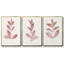 Red Leaf I - ensemble de 3 reproductions de photos sur toile-97710313-97710314