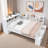 L-shaped Daybed With Storage Cabinets, Shoe Cabinet And Usb Ports-977011857