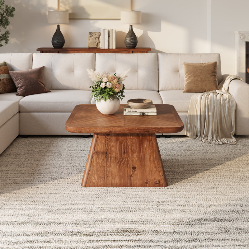 Table basse en bois massif, Marron clair