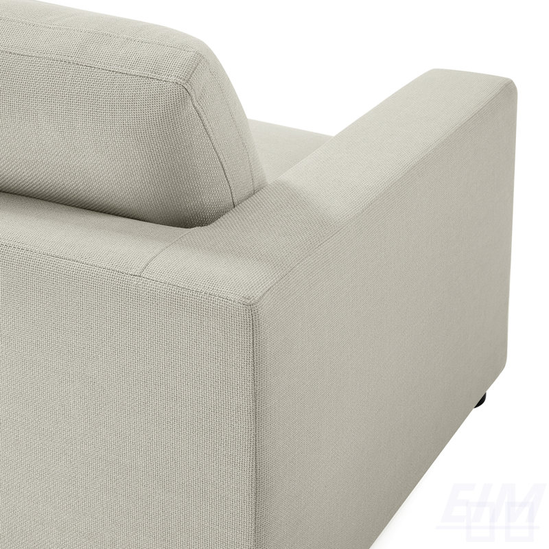 Canapé modulaire 2 pièces Cassandra avec tissu moelleux et structure durable