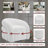 Aunna Upholstered Swivel Barrel Chair-753683426