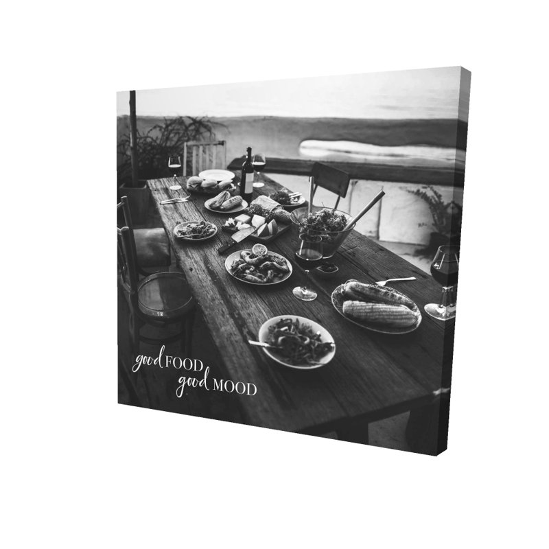 Good Good Good Mood - Motif de cuisine sur toile, H 36 po x l 36 po