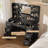 Makeup Vanity With Led Lighted Mirror And Built-In Power Supply-11717335
