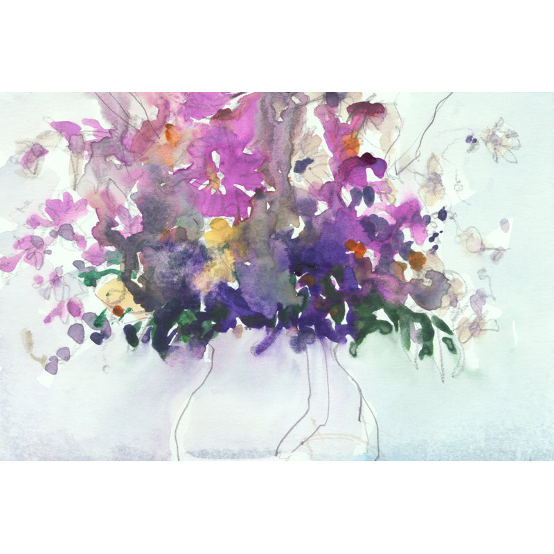 Floral In Pitcher I by Samuel Dixon - No Frame Print on Canvas, 20cm H x 30cm W x 3.8cm D