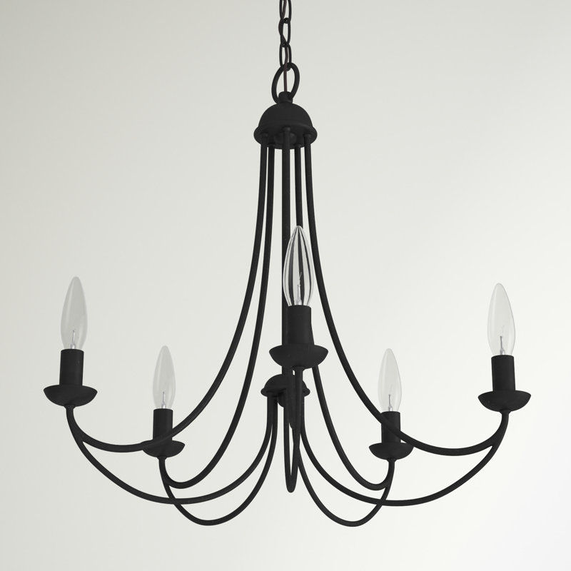 Lustre de style bougie classique Drea, 5 ampoules