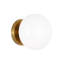 Vibi Single Light Glass Steel Dimmable Flush Mounted Sconce-828153676