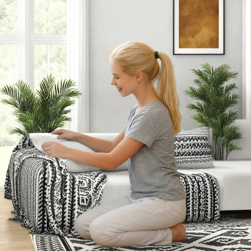 Ensemble de courtepointe rose moderne Modern TG