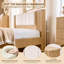 Lit plateforme moderne Adison avec tiroirs de rangement et station de recharge, tête de lit rembourrée avec ports USB et prises électriques, sommier à lattes robustes, montage facile, chêne naturel, sans sommier tapissier, montage facile-2002807808-2002807814
