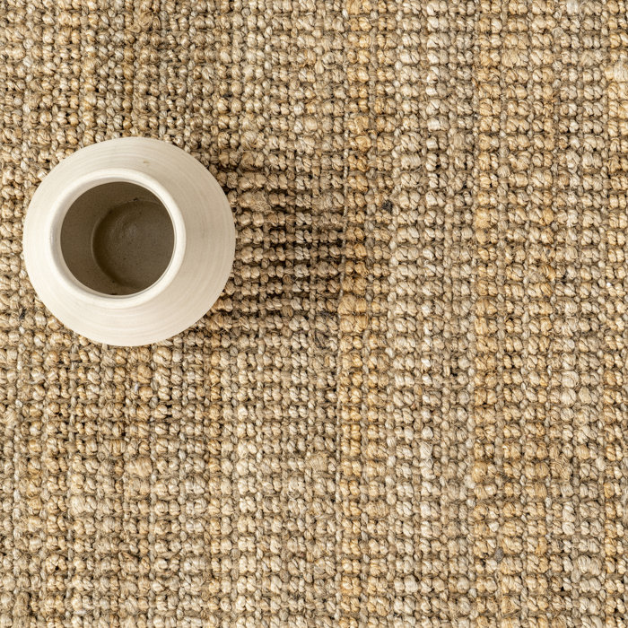 Bay Isle Home Waring Farmhouse Handmade Flatweave Jute Natural Area Rug ...