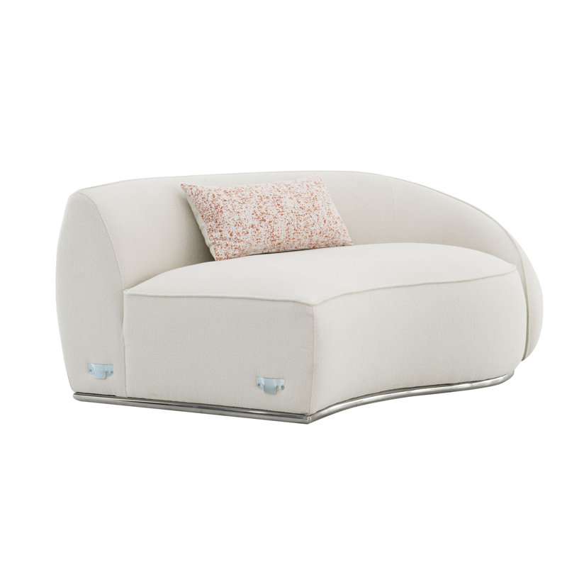 Canapé modulaire Sahara Beige Boucle avec 3 coussins