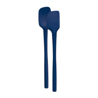 Nonstick Silicone Knife Shaped Flexible Kitchen Spatula Scraper Turner,Kitchen Cooking Utensils with Nylon Core (Blue)