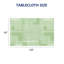 Nappe rétro vert clair 60 "x 120" nappe festonnée, salle à manger, cuisine