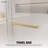 Catalyst 43"- 49" W x 76" H Double Sliding Frameless Shower Door in Brushed Gold with 3/8" Clear Glass-96391539