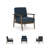 Upholstered Armchair-114774343